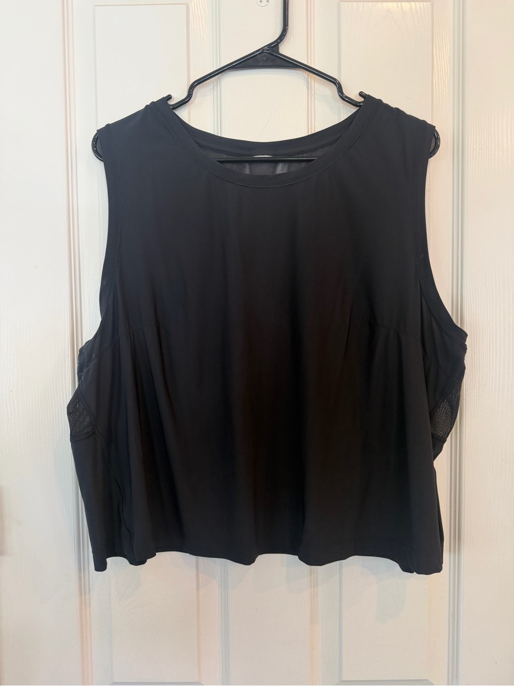 Athleta Black Mesh-Panel Performance Tank